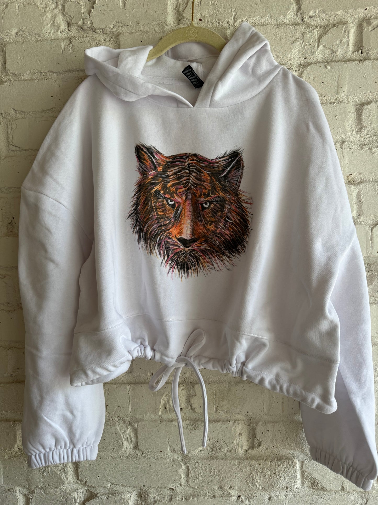 ORIGINAL EH ART :WHITE TIGER HOODIE!